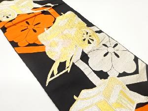 亀甲・御所車模様織出し袋帯